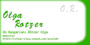 olga rotzer business card