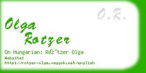 olga rotzer business card